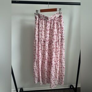 Gibson Pink Floral A-Line Skirt
